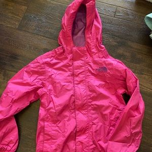 Pink Northface girls coat XS/size 6